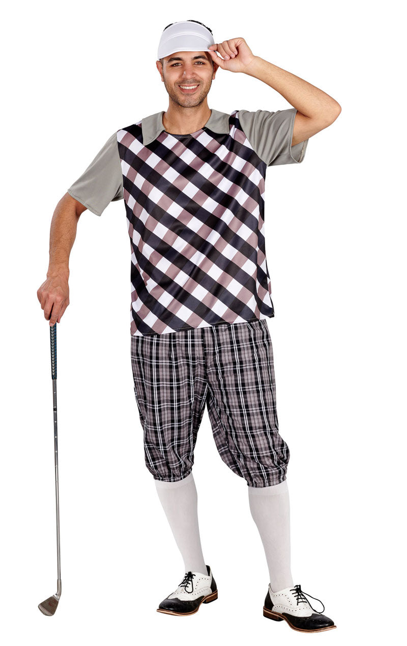 Schwarzes Pub-Golf-Kostüm für Herren