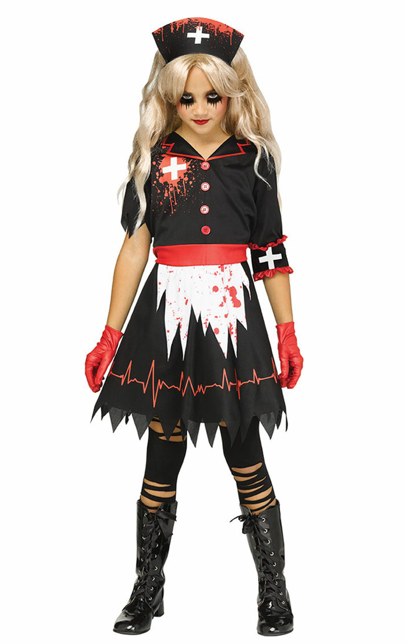 Nicht so nettes Krankenschwester-Halloween-Kostüm für Kinder