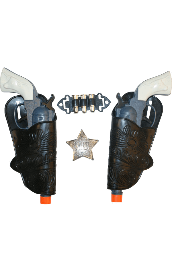 Cowboy-Pistolen und Holster-Kit