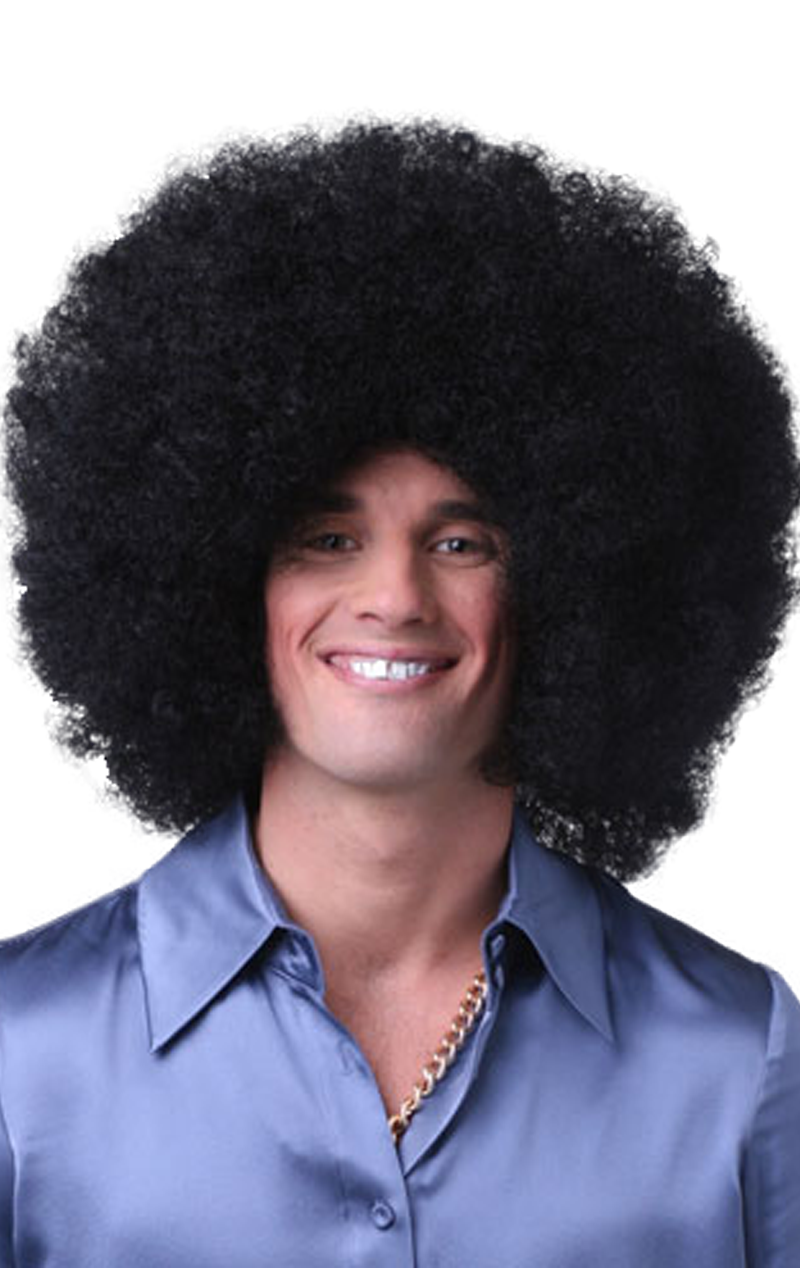 Große schwarze Afro-Perücke