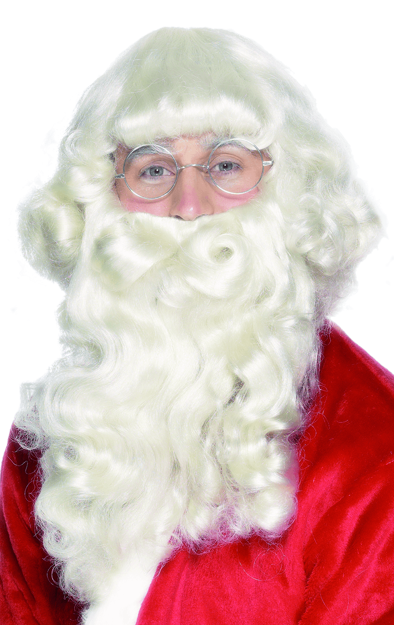 Langes Weihnachtsmann-Bart-Accessoire für Erwachsene