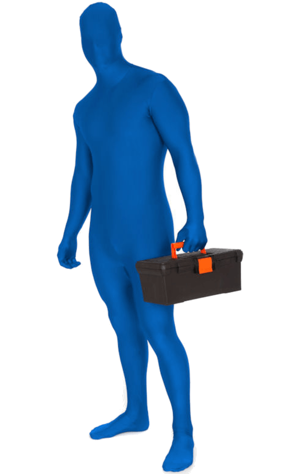 Blauer Morphsuit