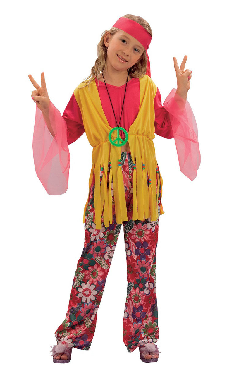 60er Jahre Hippie Girl Kinderkostüm