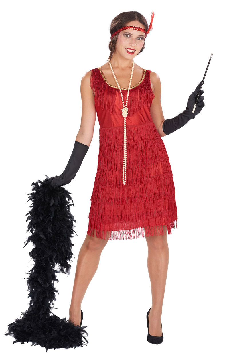 Adult 1920s Red Flapper Costume