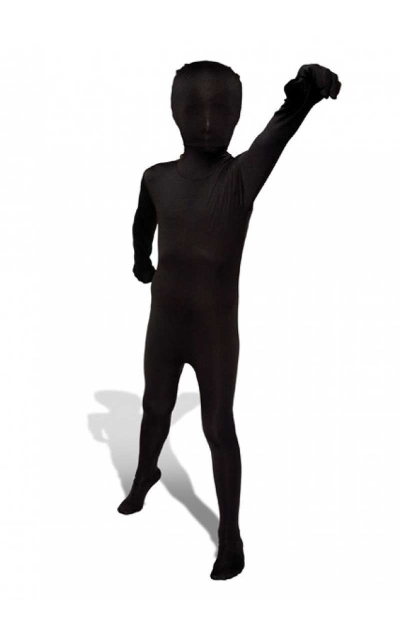 Schwarzes Morphsuit-Kostüm für Kinder