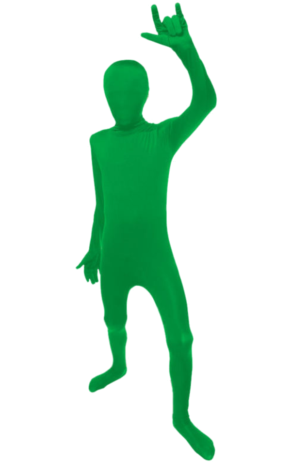 Grünes Morpsuit-Kostüm für Kinder