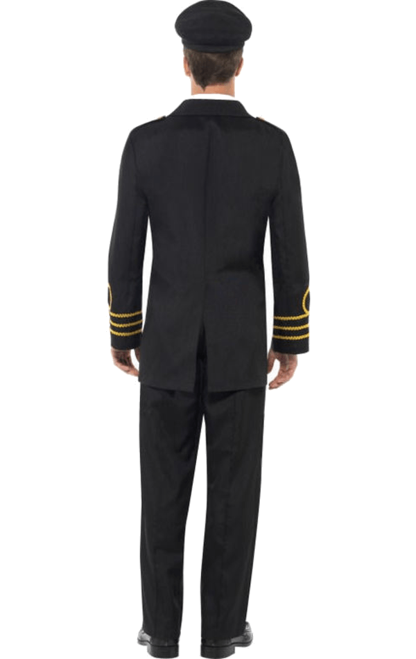Marineblaues Gent-Offizier-Kostüm für Herren