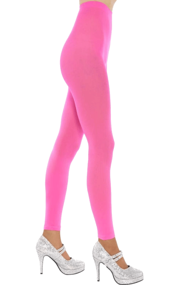 Fußlose Strumpfhose in Neonpink