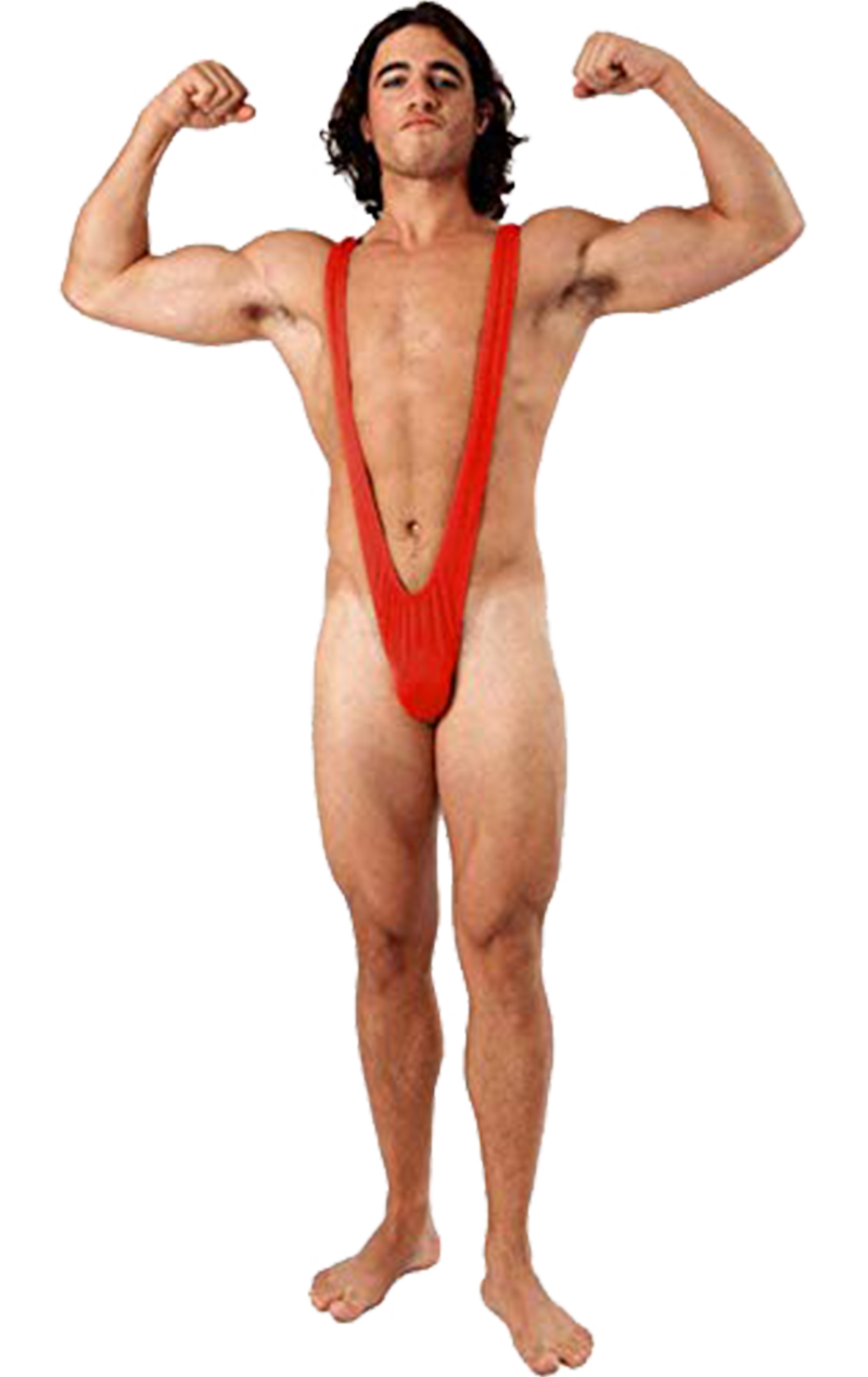 Roter Borat Mankini Tanga-Badeanzug