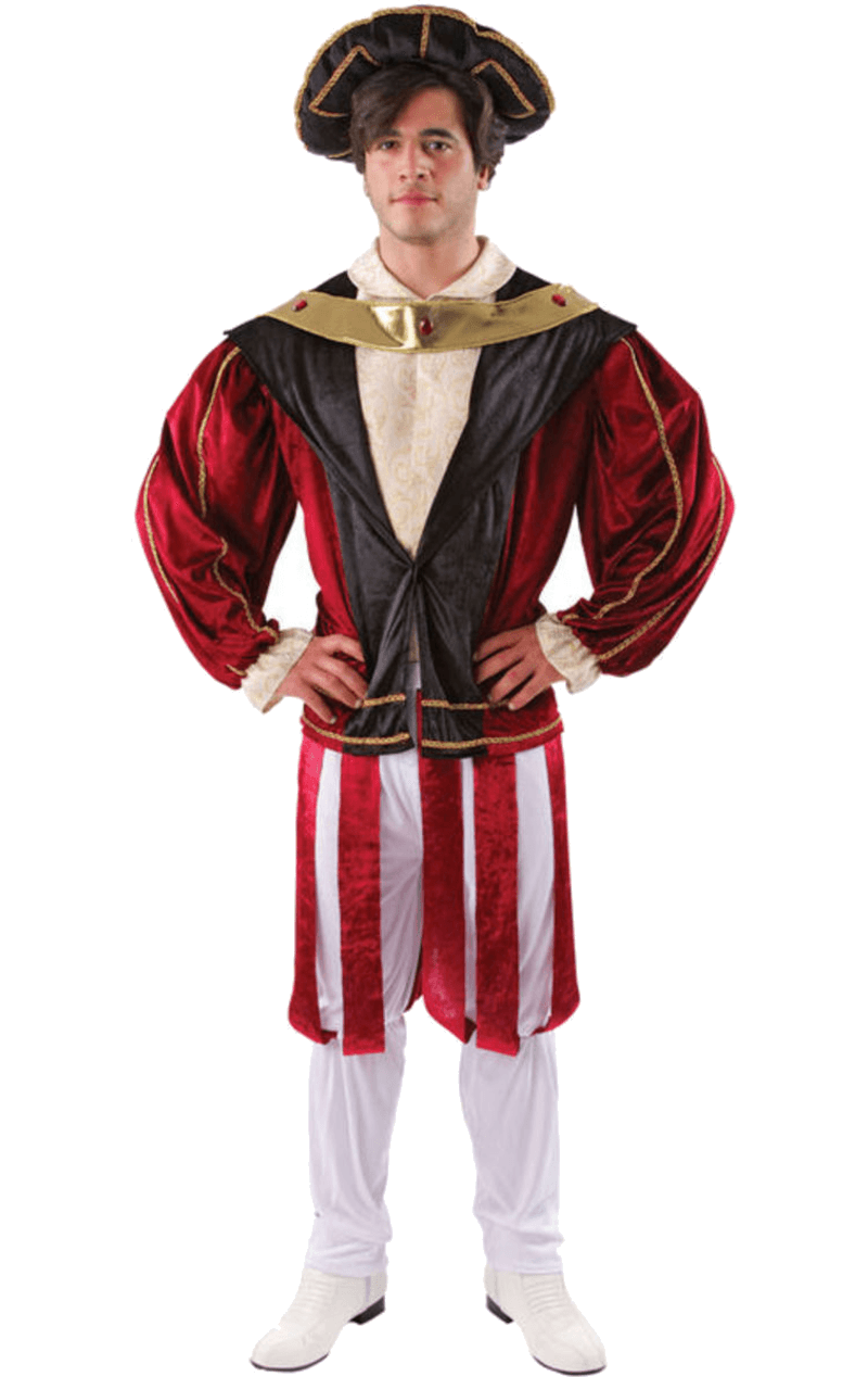 Deluxe König Henry VIII Kostüm für Herren