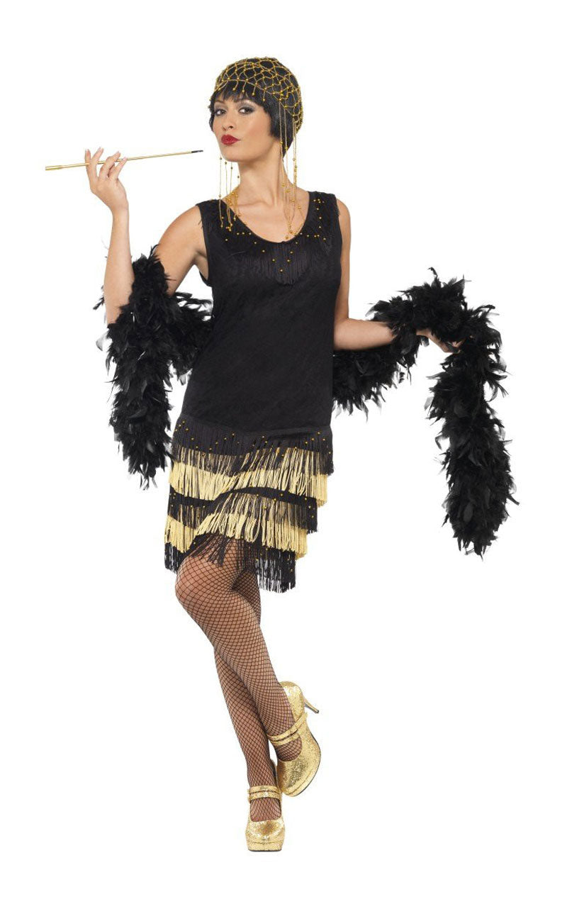 Flapper-Kleid mit Fransen für Damen