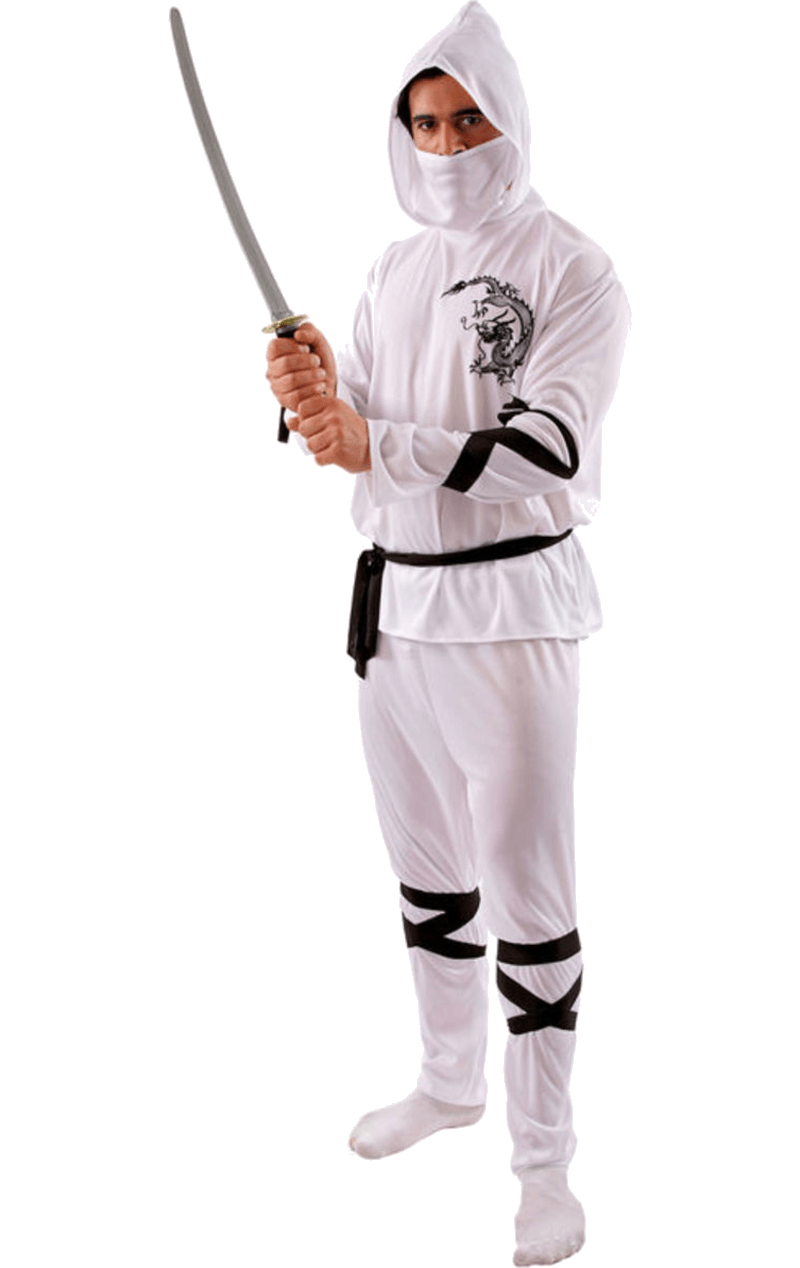 Erwachsenes weißes Ninja-Kostüm