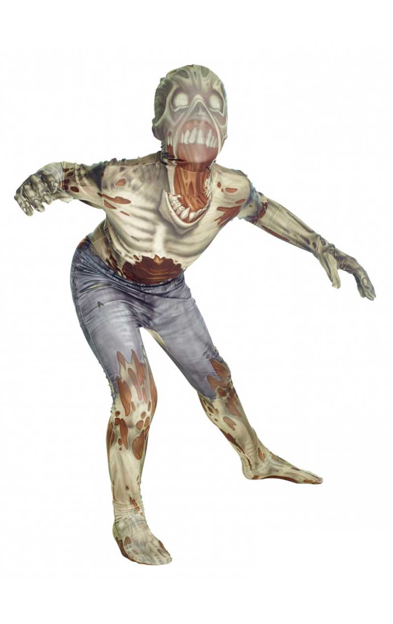 Zombie-Morphsuit-Kostüm für Kinder