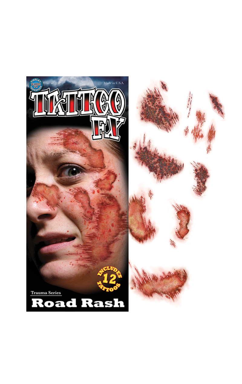 Road Rash Temporäre Tattoos Zubehör