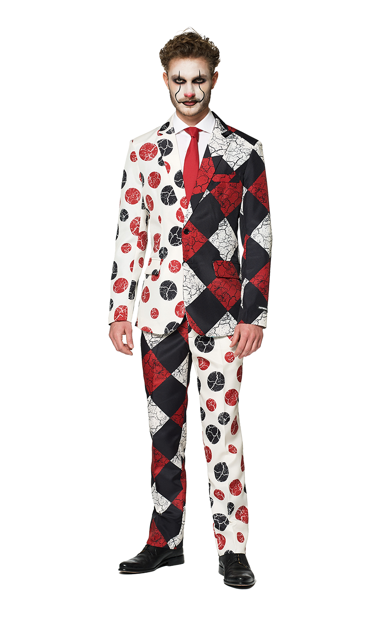 SuitMeister Vintage-Clown-Halloween-Kostüm für Herren