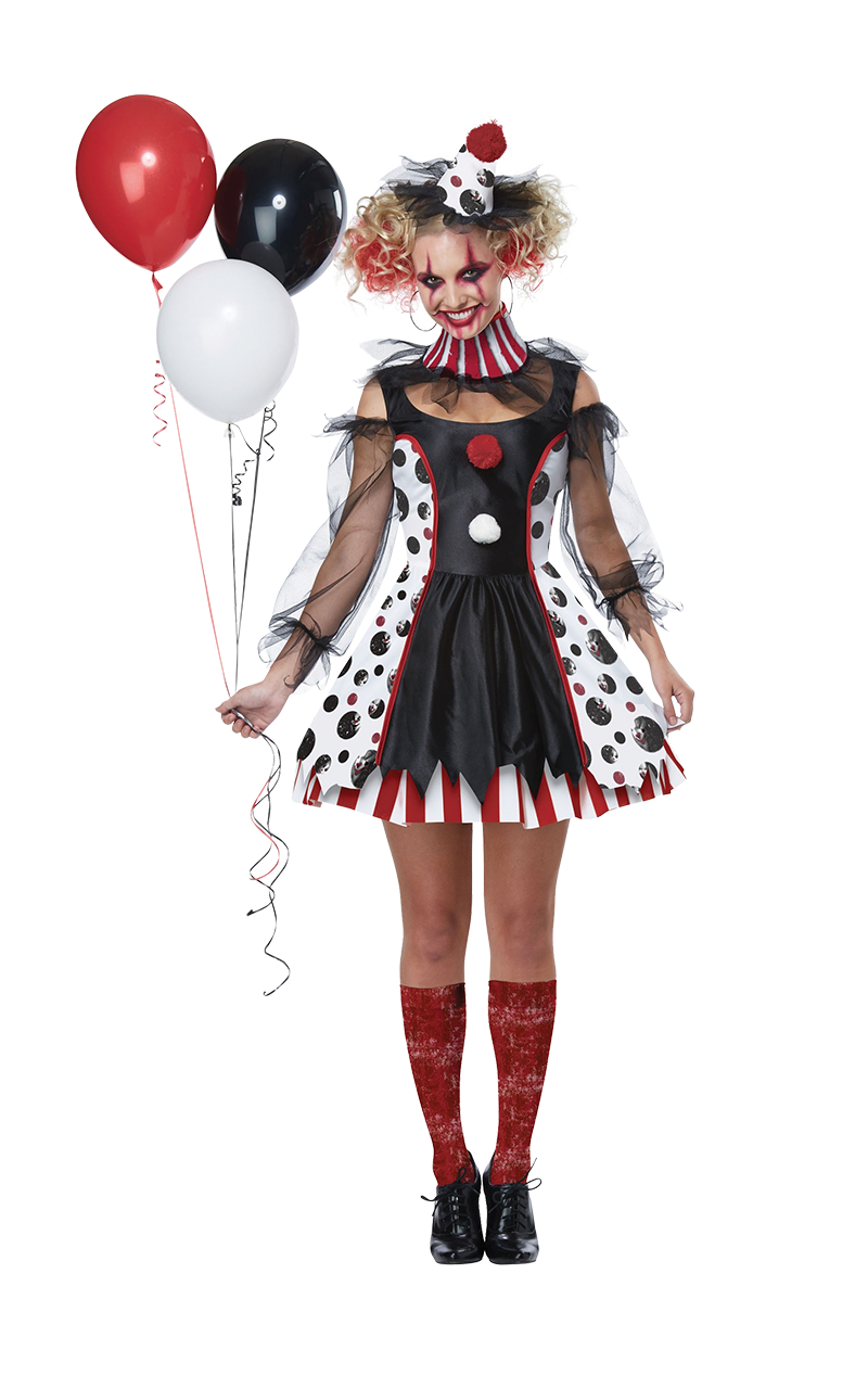 Twisted Clown Halloween-Kostüm für Damen