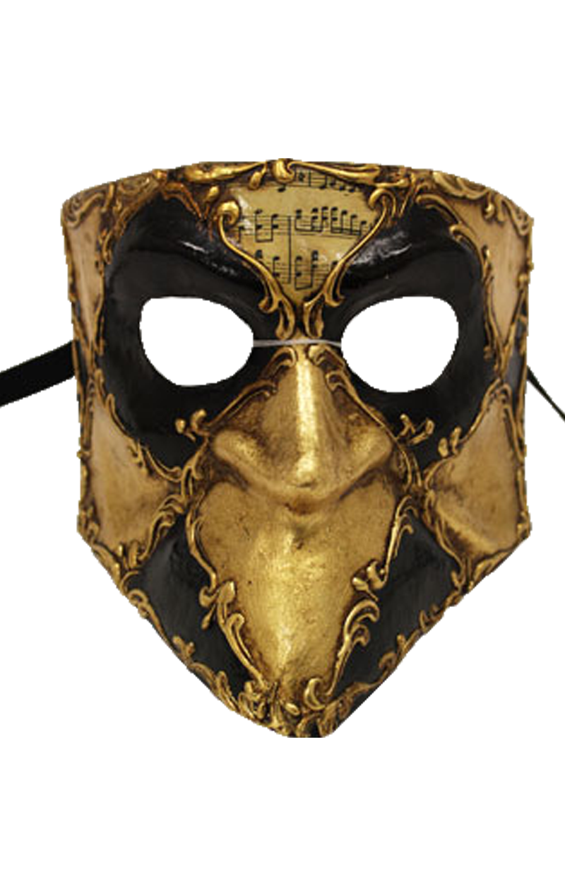 Goldener Bauta-Maskerade-Gesichtsschutz