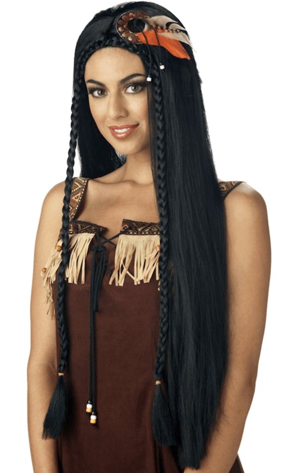 Adult Sexy Indian Princess Wig - Joke.co.uk