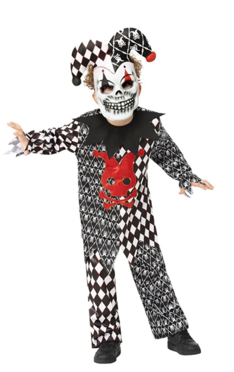 Childrens Evil Jester Costume - Joke.co.uk
