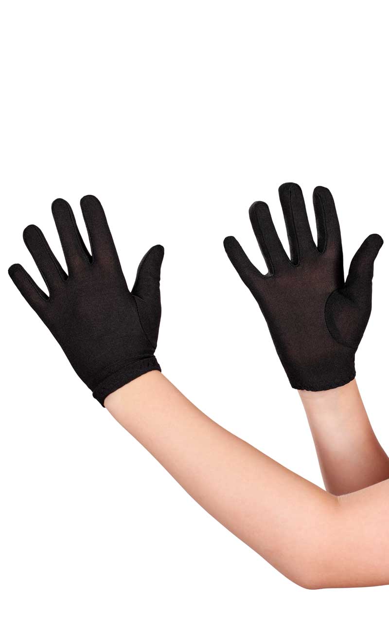 Kids Black Gloves Accessory