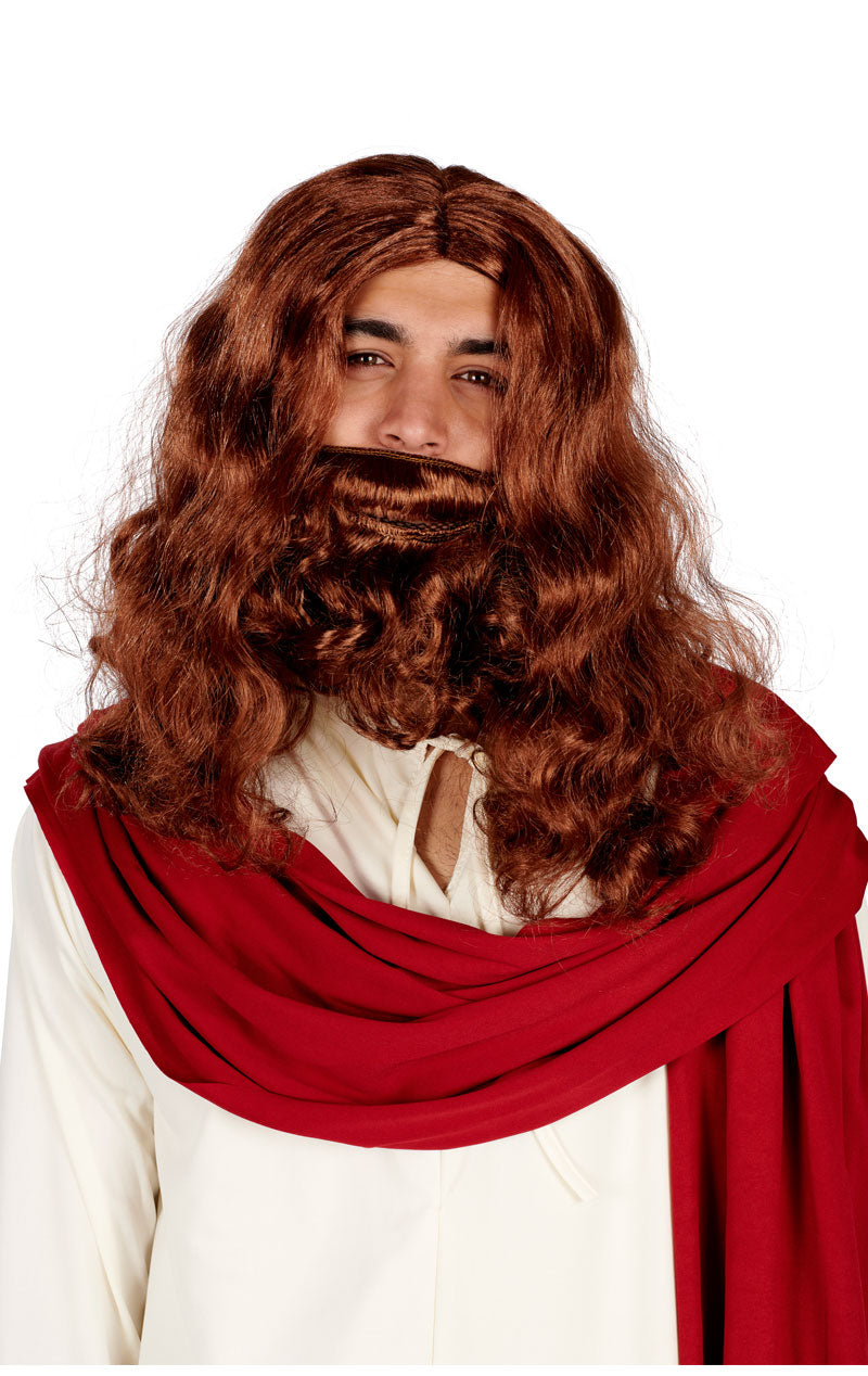Jesus-Perücke und Bart-Zubehör-Set