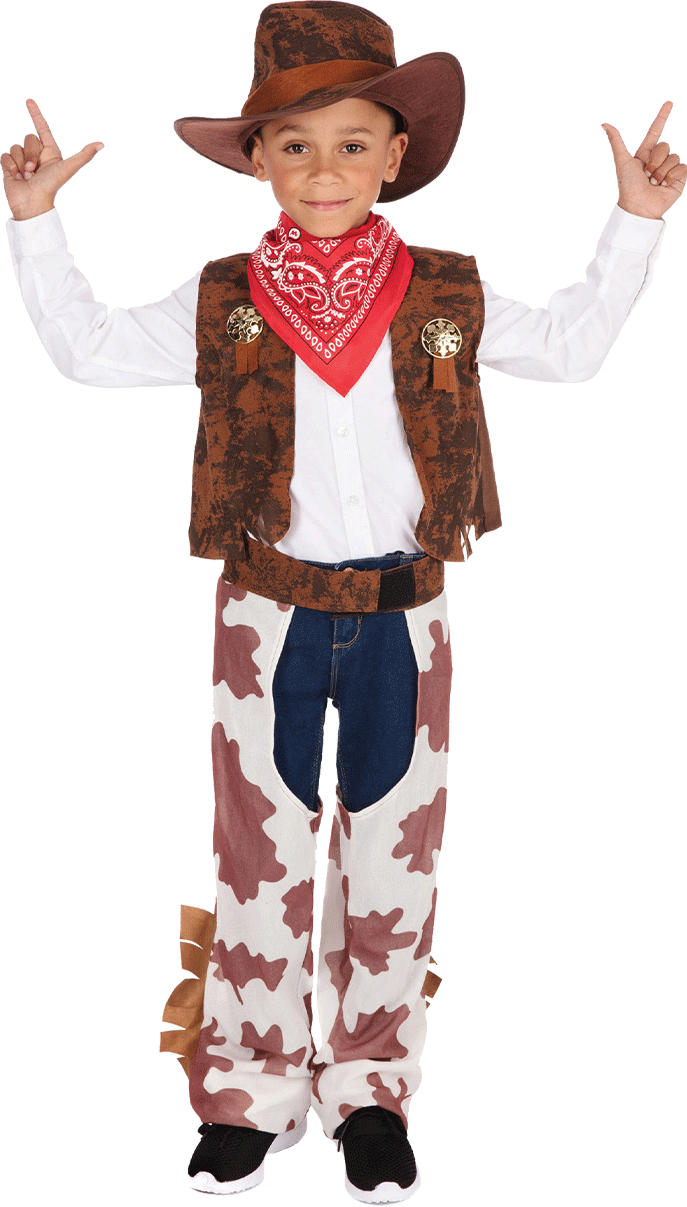 Cowboy-Kostüm für Kinder mit Hut