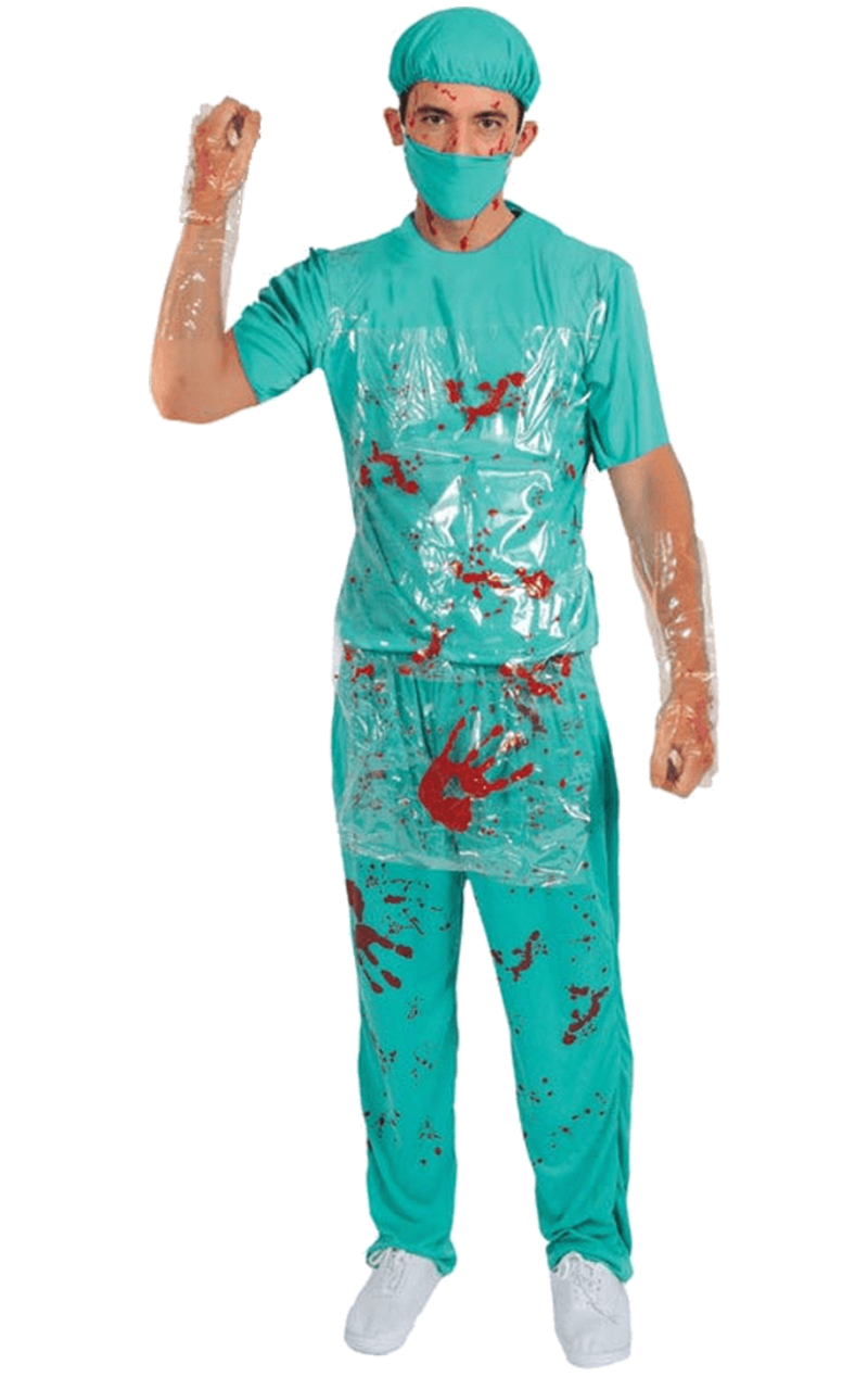 Blutiger Chirurg Halloween-Kostüm für Erwachsene