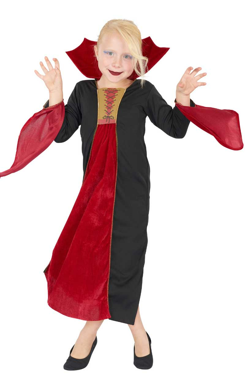 Halloween Gothic Vampirin Kostüm für Kinder