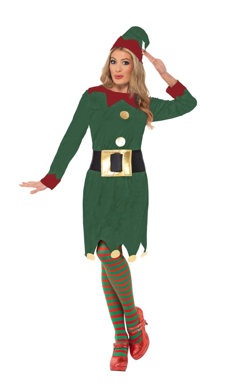 Happy Christmas Elf Kostüm für Damen