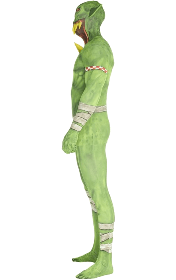 Herren Green Jaw Dropper Orc Morphsuit Kostüm