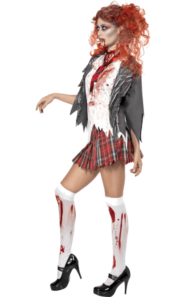 Zombie Highschool Mädchen Kostüm für Damen
