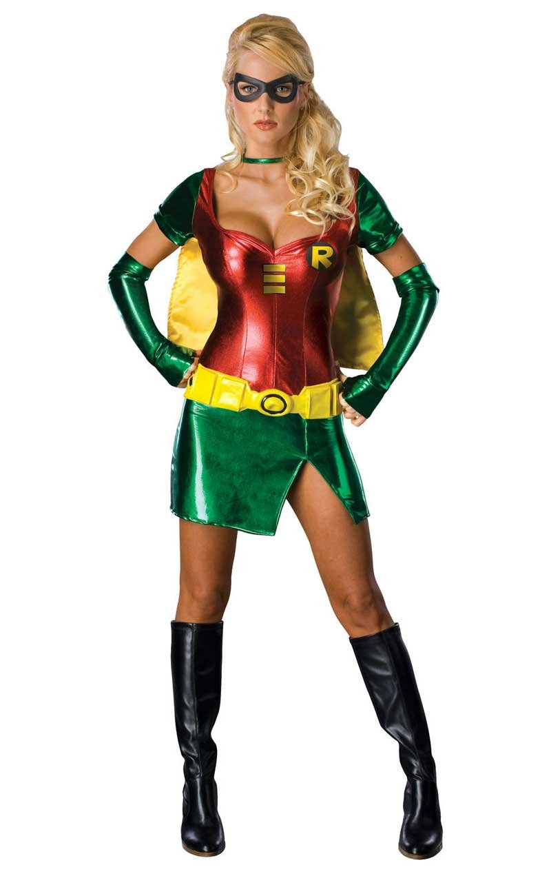 Adult Sexy Robin Super Hero Costume - Joke.co.uk