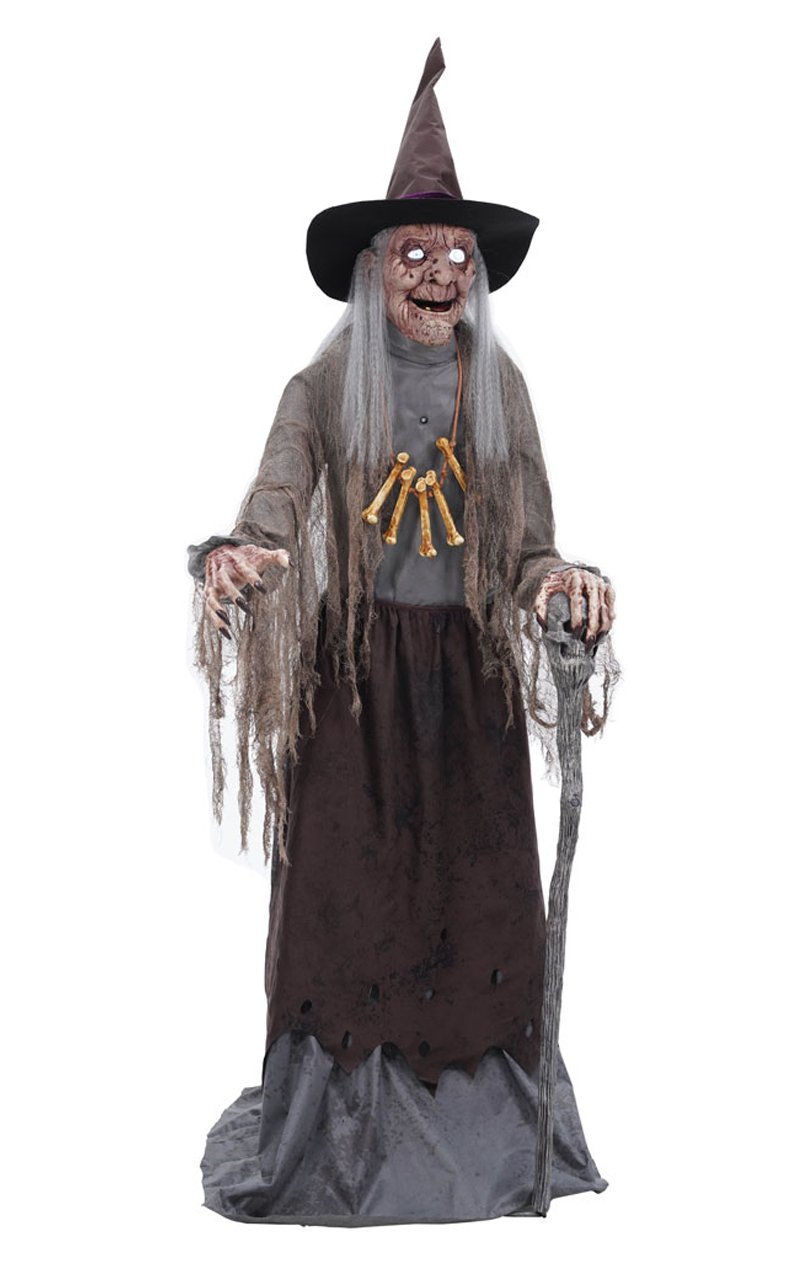 Crown Witch Animated Halloween Decoration - Joke.co.uk