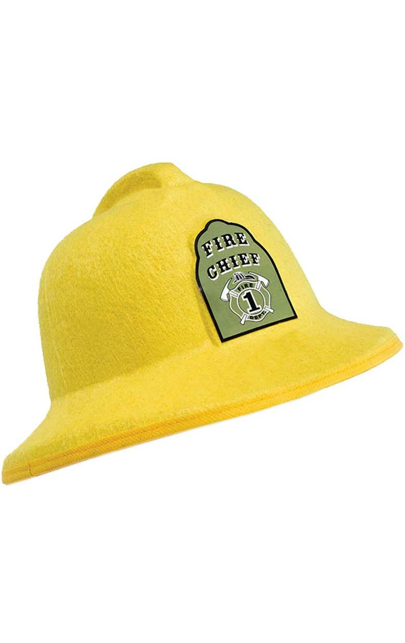 Yellow Felt Fireman Hat Accessory - Joke.co.uk