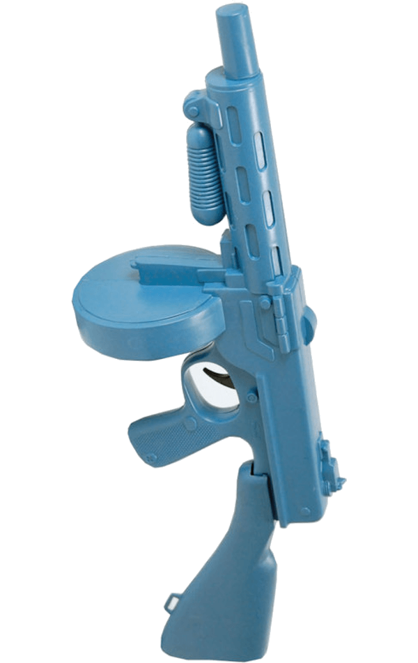 Blue Fake Tommy Gun Toy Accessory