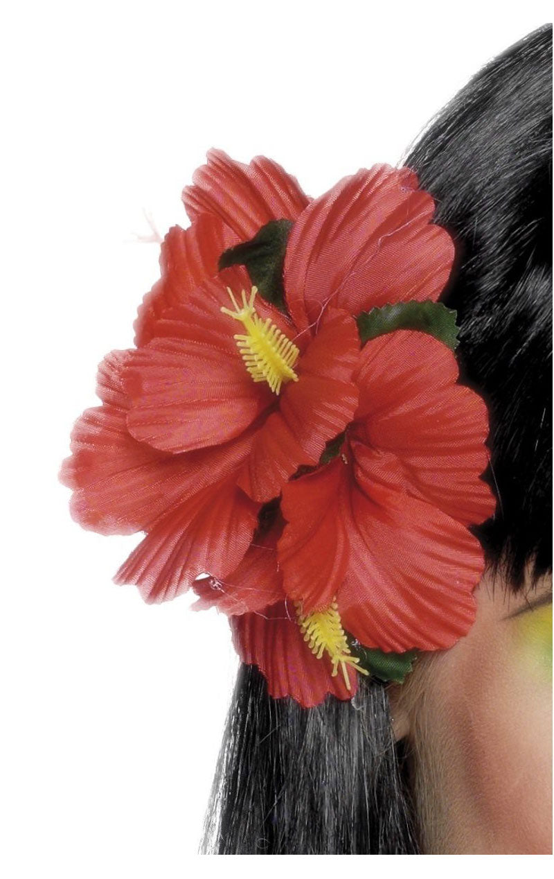 Hawaiian rote Blume Haarspange Zubehör