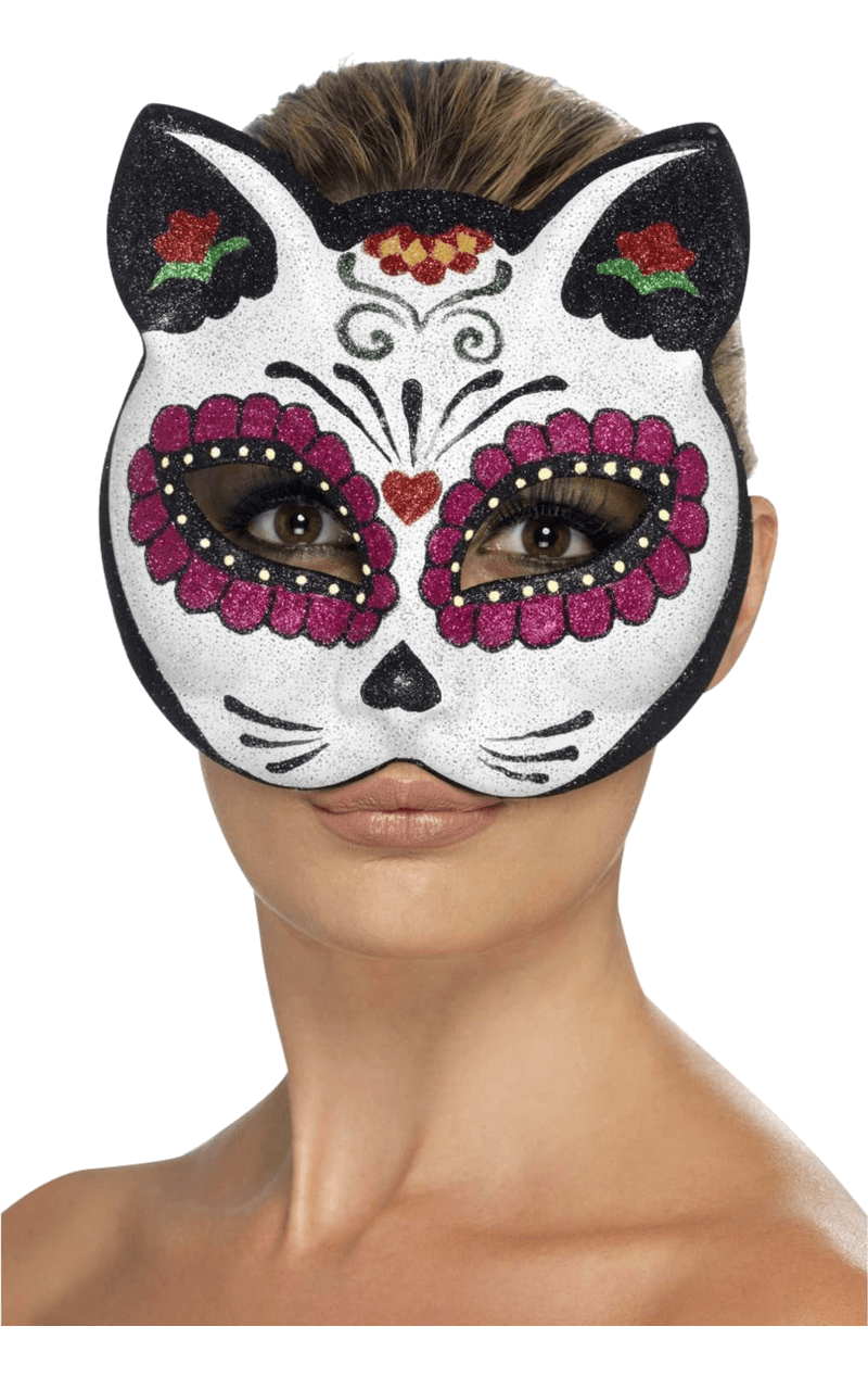 Sugar Skull Katzenauge Gesichtsmaske