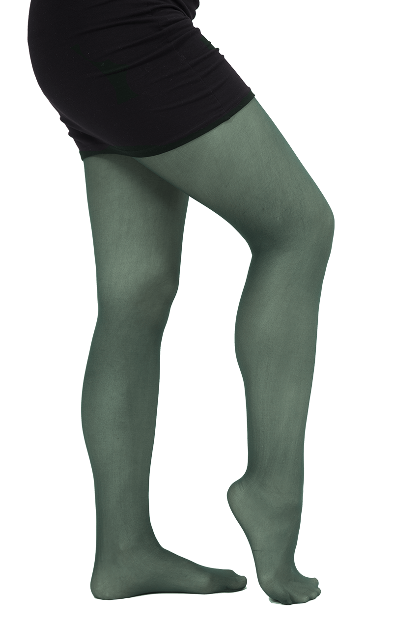 Adult Thick Translucent Tights Green