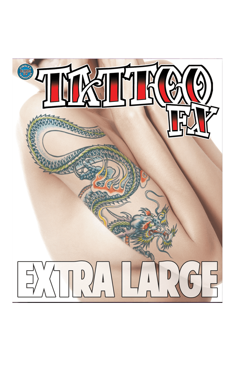 Temporäres Tattoo mit XL-Drachen