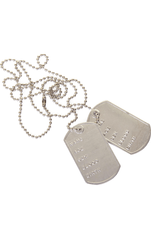 Silberne Armee-Erkennungsmarke Halskette