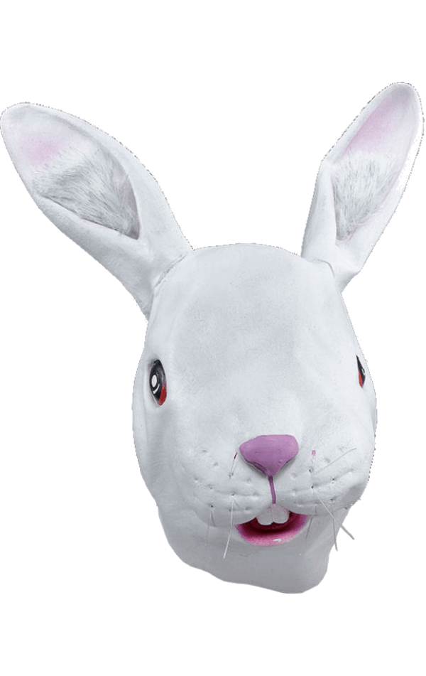 Erwachsenes weißes Kaninchen-Maskenzubehör