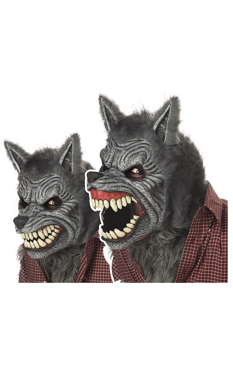 Grauer Werwolf-Ani-Motion-Gesichtsschutz