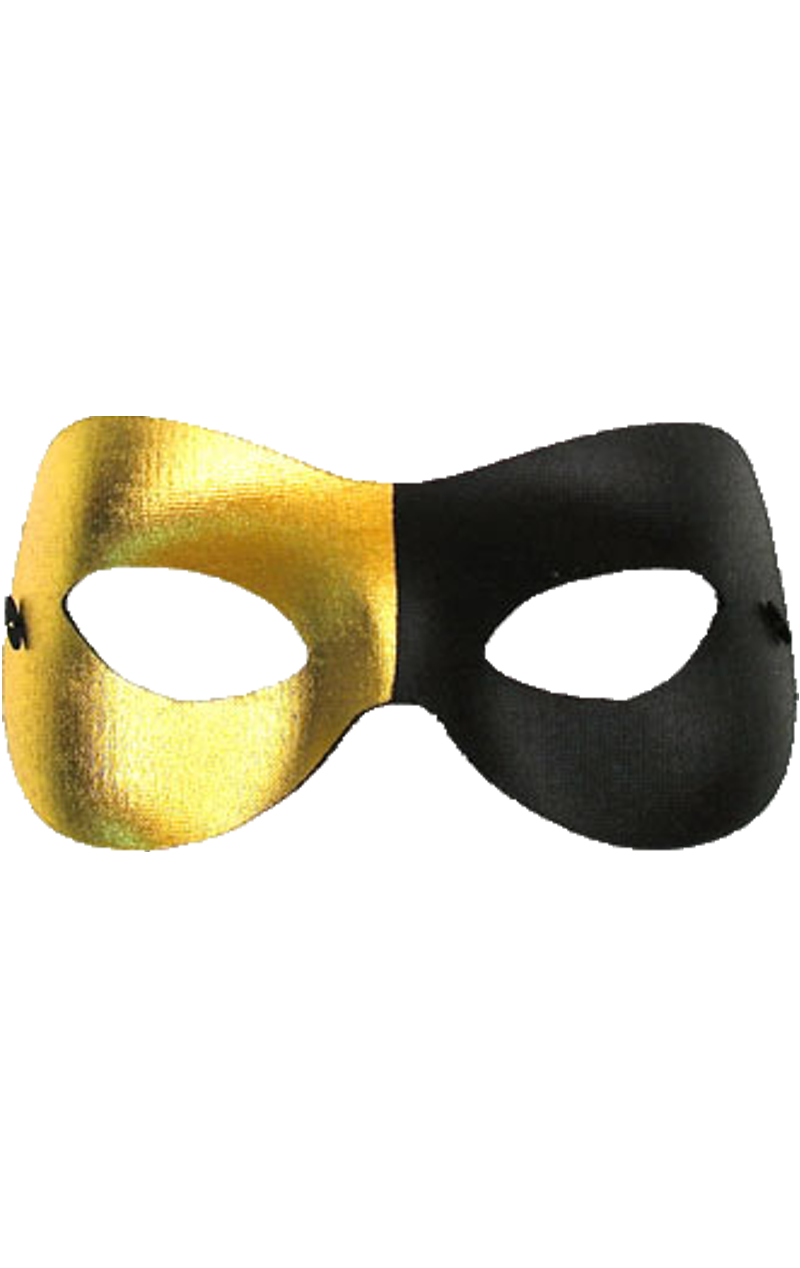 Schwarze und goldene Augenmaske