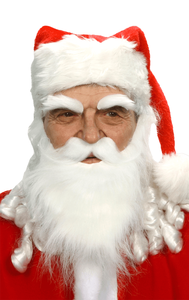 Santa White Bart und Augenbrauen-Set