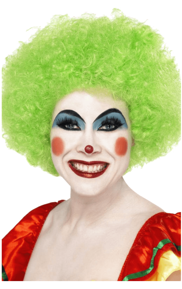 Unisex grüne Clown-Afro-Perücke