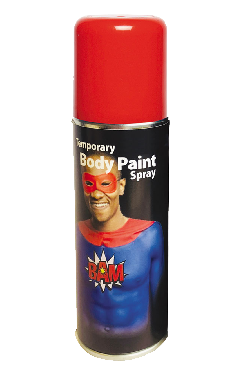 Rotes Körperspray