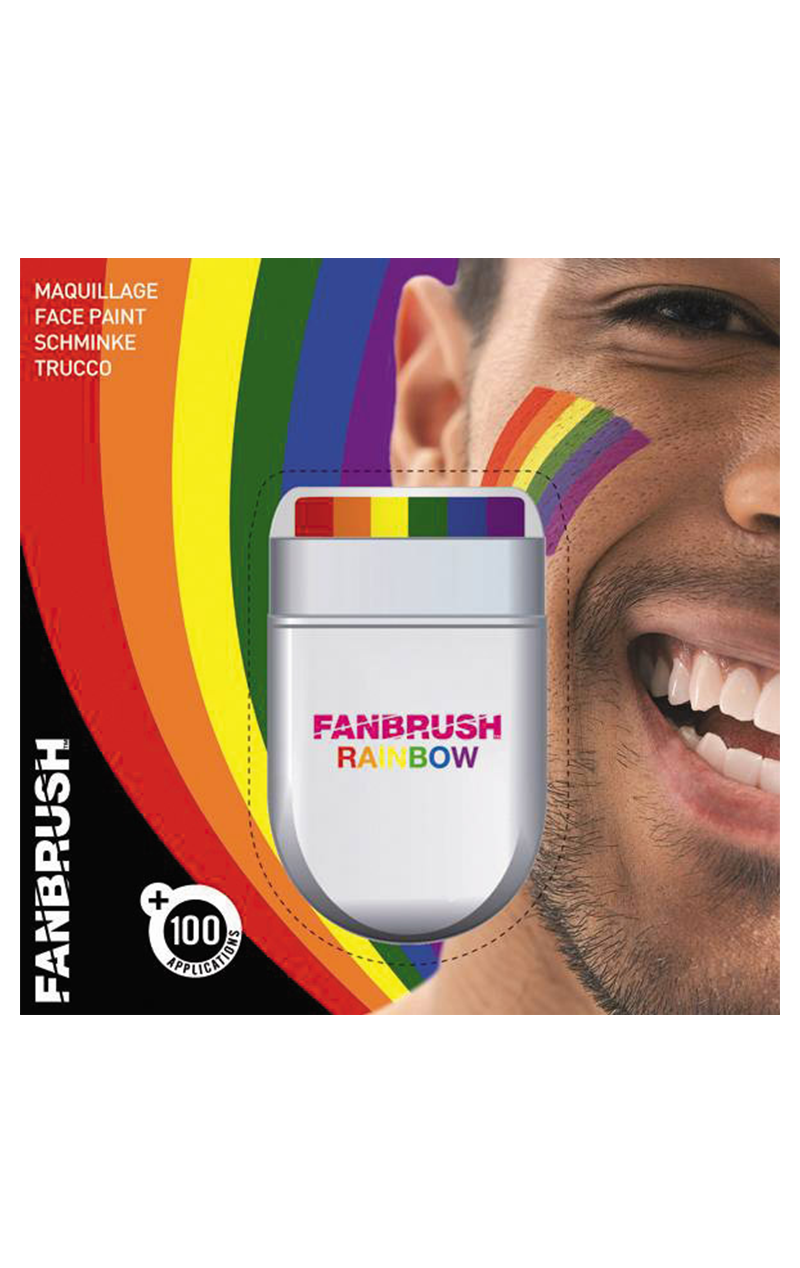 Regenbogen-Fan-Pinsel-Make-up
