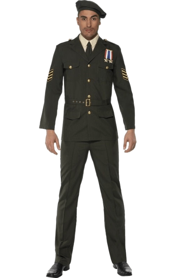 Offizierskostüm für Erwachsene aus der Kriegszeit