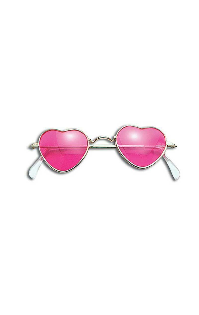 70er Rosa Herz Sonnenbrille