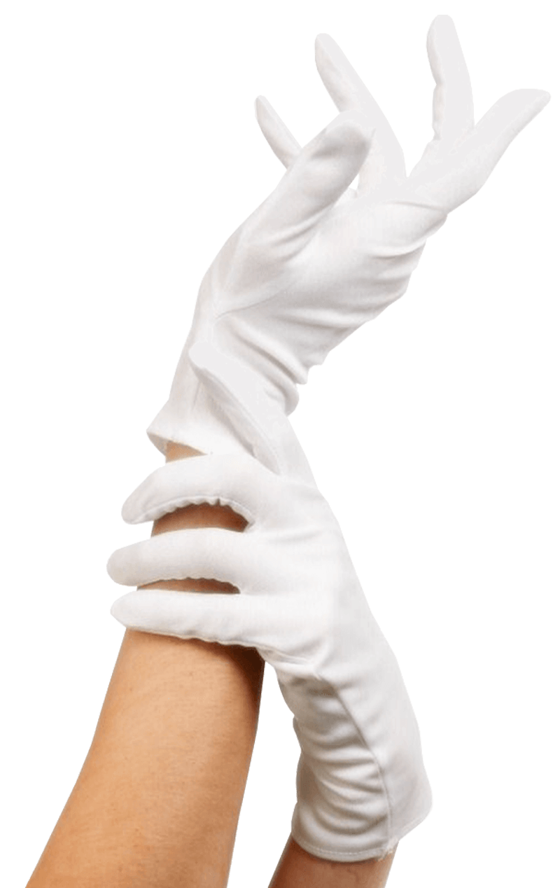 Weiße Damenhandschuhe